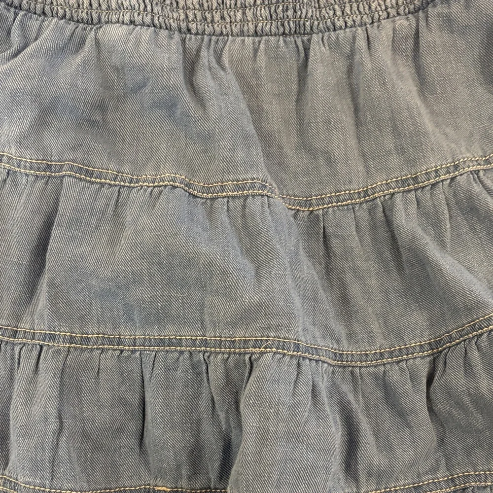 Pilcro Denim Blue Tiered Mini Skirt - Picture 5 of 6